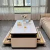 Mesa de Té de Pizarra de Lujo Ligero para Uso Doméstico en la Sala de Estar, Mesa de Té Multifuncional Kung Fu con Cajones y Drenaje, Mesa de Té de Oficina, Mesa para Preparar Té