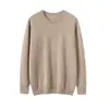 Suéter 100% cachemira pura Bai Cai Rong, estilo de lujo para hombre, nueva colección otoño/invierno 2026, suéter de punto con cuello redondo, casual y sencillo, perfecto para usar en capas