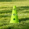 Cono de señalización para entrenamiento de fútbol y baloncesto infantil, cono de helado, cono de tráfico, cono de marcado de obstáculos, cono de marcado de 23 cm con agujeros