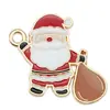 Pingente Série de Desenhos Animados de Natal Gotas de Óleo Fofo Papai Noel Floco de Neve Presente Acessórios de Rena Pingente de Joia