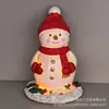 Nuevos Adornos de Muñeco de Nieve de Resina Atmósfera del Hogar Manualidades Navideñas Adornos para Mesa de Fiesta