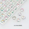 Bolsa de Polvo de Diamante para Uñas Verde Explosivo Punta Redonda Concha de Mariposa Forma Especial Recubrimiento de Lujo K9 Lote Completo Joyería de Uñas Diamante