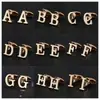 Dorado 26 letras inglesas lisas gemelos de hombre creativos para camisa