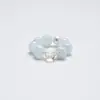 El Silencio se Convierte en NievePulsera de Cristal Natural de Aguamarina Hecha a Mano para Mujer, Estilo Nuevo Versátil, Pulsera con Efecto Blanqueador al por Mayor