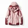 Jaqueta outdoor de veludo vison para homens e mulheres, marca de moda, três em um, removível, forrada com lã polar, espessa, para outono e inverno, roupa de montanhismo