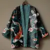 Nuevo Modelo Transfronterizo 2026 para Plataformas Independientes: Cárdigan Kimono Vintage Ukiyo-e para Hombre Bata Taoísta Capa Ropa Casual Temu