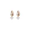 Novos Brincos de Prata Esterlina S925 Estilo Coreano Brilho Elegante Gota d'Água para Mulheres Simples Pequenos Gota de Chuva Zircônia Cintilante Brincos Versáteis para o Dia a Dia