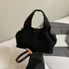 Bolsa Nuvem Dumpling para Mulheres 2025 Outono Nova Moda Tendência Bolsa de Lancheira de Mão Bolsa de Ombro Transversal Texturizada Estilo Francês