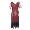 Ropa de Mujer Europea y Americana 2026 Amazon S-4XL Vestido de Noche con Lentejuelas Disfraz de Actuación Vestido Retro de los Años 20 con Lentejuelas Tallas Grandes