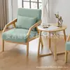 Conjunto de mesa e cadeiras de lazer para varanda um conjunto de três peças com uma mesa e duas cadeiras cadeira de sofá individual estilo log para pousada hotel tamanho grande