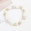 Pulseira Cerâmica Jingdezhen Cor Dopamina Antiga Contas Tecida à Mão Presente Original Nova Pulseira Chinesa para Mulheres