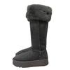 Botas de Nieve para Mujer 2024 Nuevas de Invierno Gama Alta Botas con Botón de Doble Uso Cálidas y que Aumentan la Altura Botas de Piel del Noreste