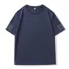 Nova camiseta esportiva de algodão fresco com listra refletiva para ciclismo, gola redonda, manga curta, secagem rápida, para casais, venda direta da fábrica, pode ser enviada em nome dos clientes