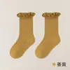 Meias infantis, estilo grosso outono/inverno, com acabamento de renda, design de princesa, feitas de algodão puro, comprimento até a panturrilha, para meninas, bebês e crianças pequenas, qualidade Classe A