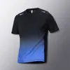 Camiseta Masculina de Manga Curta Esportiva Secagem Rápida Top para Corrida Fitness Basquete Roupas de Treino ao Ar Livre Badminton Camada Base Absorvente de Suor