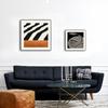 Pintura decorativa naranja mural cuadrado pintura moderna simple lujo ligero pintura colgante sala de estar sofá pared de fondo fabricantes mayoreo