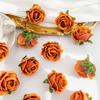 Nueva flor artificial flor rosa flor de seda DIY corona hecha a mano flor falsa accesorios para decoración de boda pared de flores