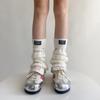 Calcetines de tela con etiqueta digital para otoño e invierno, calcetines de punto JK para mujer, calcetines sueltos japoneses que combinan con todo, calcetines de moda, adelgazantes y cálidos para cubrir las piernas.