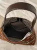 Bolsa tote relaxada e casual, nova coleção outono 2026, bolsa de ombro moderna, design de bolinhas, grande capacidade, bolsa de ombro estilosa