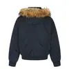 Jaqueta de Algodão com Capuz e Rebites Estilo Retrô Americano Bainha Desfiada Masculina Feminina Outono Inverno Nova Deconstruída Gola Alta Jaqueta de Trabalho Peça de Roupa Externa