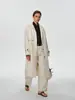 Comos Cms 2026 Otoño Nuevo Casual Solapa Longitud Media Botonadura Única Gabardina para Mujer 258199