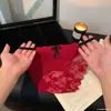 Calcinhas Vermelhas Grandes Benmingnian Femininas Cintura Baixa Renda Cruzada Puro Desejo Sexy Casamento Calcinhas Femininas Sem Costura