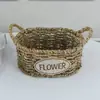 Cesta de Flores de Palha para Sala de Estar Venda por Atacado Vaso de Decoração de Interiores Nórdico Vaso para Floricultura Vaso de Flores Secas Cesta de Armazenamento Criativa Decorativa