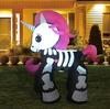 Dinosaurio Calabaza Cara de Fantasma Traje Inflable Halloween Modelo de Escenario Adorno Cosplay Muñeco Tiranosaurio Rex Venta al por Mayor