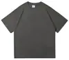Camiseta Klein Azul 300g Algodón Puro Pesado Manga Corta Verano Unisex Marca de Moda Oversize Estilo Americano