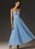 Nuevo vestido de noche, sexy vestido largo sin espalda con tirantes finos, sin mangas, escote en V pronunciado, ajustado al cuerpo, vestido de dama de honor para mujer