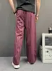 Pantalones de rayas para hombre y mujer, para uso diario en verano al aire libre, con diseño de cordón, ligeros, estilo casual de vacaciones, corte holgado, unisex