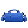 Bolso Cilíndrico de Viaje para Hombre Bolsa de Fitness Texturizada de Tela Oxford Bolsa de Equipaje Portátil Ligera para Viaje Bolso Cruzado Bolsa Deportiva