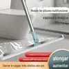 Vassoura mágica retrátil de silicone para piso, limpador de piso de banheiro e piso, esfregão retrátil para piso e azulejos