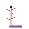 Soporte para vasos simple con forma de árbol esférico para la sala de estar, alto valor estético, adorno de almacenamiento creativo, estante invertido para drenaje de vasos de agua de escritorio