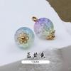 Botones Redondos de Perlas Semicoloridos Hielo Rachado Acrílico Transparente Bordado Botones Estilo Chino Botones Decorativos para Camisa Cheongsam Dinastía Han
