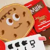 En Stock Nuevo Etiqueta Bordada Transfronteriza Divertido Dibujo Animado Inglés Parche de Galleta En Stock Parche Bordado Accesorios Parche de Tela DIY