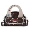 2026 Nuevo Estilo Coreano Retro Lunares Bordado de Cachorro Bolso de Mano para Mujer Lindo Mini Boston Bolso de Hombro Cruzado