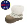 Botas de Neve com Solado Grosso, Forradas com Lã e Acolchoadas para Mulheres Baixas, Modelo Novo Quente de Inverno 2025, Botas de Neve Antiderrapantes para Mulheres