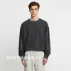 Moletom Masculino Gola Redonda Color Block Texturizado com Painéis Laterais, Outono 2026 Nova Marca de Moda Jaqueta Pulôver de Tricô