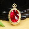 Collar de Cristal Colgante Paloma Rojo Sangre Rubí Sintético Recomendado en Xiaohongshu Ai Yu S4092612