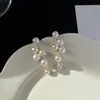 Pendientes Elegantes de Cristal y Perla con Pasador de Plata 925 Nueva Moda 2023 Elegantes de Gama Alta Lujo Ligero Pendientes Exagerados para Mujer