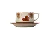 Traje de taza de café comercial taza vintage taza latte flor simple taza de té de leche taza de cerámica japonesa platillo venta al por mayor