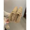 Primer Encuentro Ji Zapatos de Felpa Cálida con Puntera Cuadrada Estilo Europeo y Americano para Mujer, Uso en Exteriores, Nuevo Estilo Otoño/Invierno 2026, Corte Bajo, Versátiles