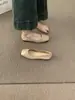 Primer Encuentro Temporada Zapatos planos retro estilo francés, patchwork cuadrado, punta cuadrada, escote bajo, brisa suave de la tarde, versátiles y cómodos para los pies, bailarinas