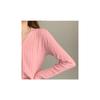 Jaqueta Cardigã Tricotada Feminina Suéter Curto Solto Camisa Externa Manga Longa Decote V Camiseta Básica Estilo Primavera & Outono Top