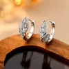 Pendientes de Hoja Brotante Estilo Campestre Yixuan Pendientes de Aro de Hoja de Bambú para Mujer Sensación Fresca de Verano Pinzas para Orejas de Cristal de Hielo con Circonita