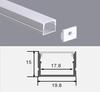 Lâmpada de linha LED em forma de U com canaleta de alumínio com canaleta aberta e oculta perfil de alumínio embutido lâmpada linear de liga de alumínio canaleta
