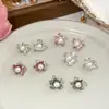 Pendientes de flor de perla vintage franceses dulces y etéreos de primavera y verano para mujer, diseño de nicho de lujo ligero, pendientes con encanto de hada