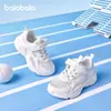 Sapatos Infantis Balabala, Tênis Esportivos Infantis, Sapatos Respiráveis para Meninos e Meninas, Tênis Brancos da Moda para Outono, Sapatos de Malha, Tênis para Corrida