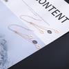 Temperamento Inteligente tres línea de oreja ovalada nuevo super larga tres borla de acero titanio aretes mujeres o-formado joyería de oreja venta al por mayor